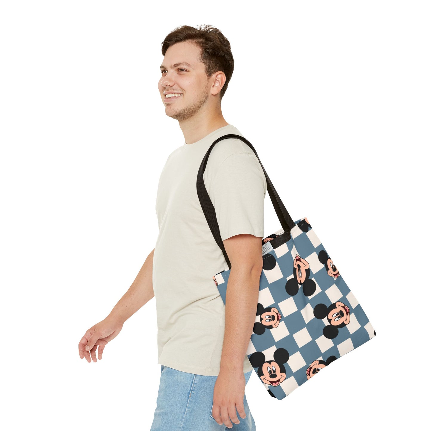 Checkered Mickey Mouse Tote Bag