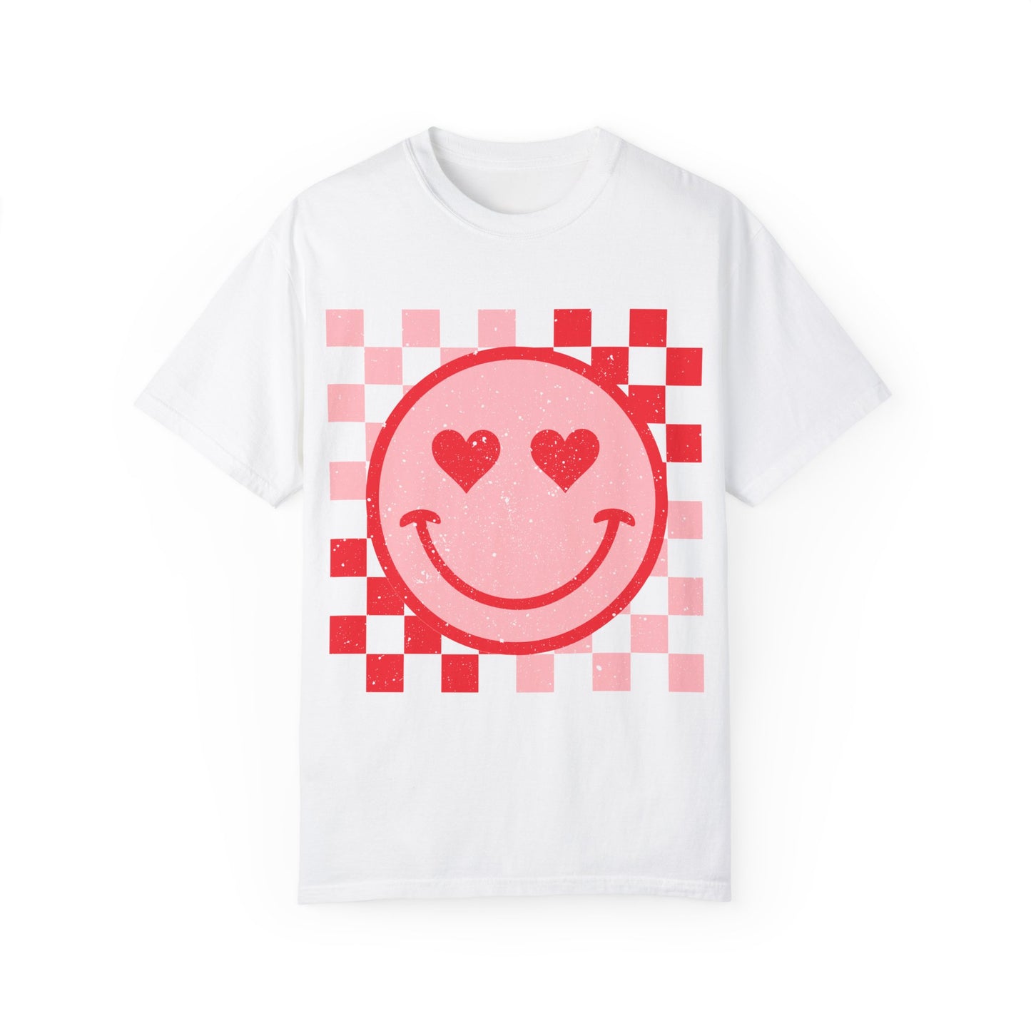 Distressed Valentine's Smiley Face T-shirt