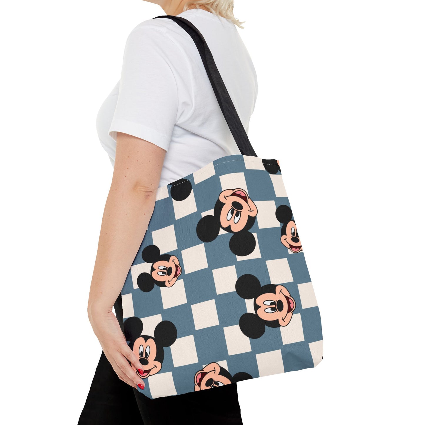 Checkered Mickey Mouse Tote Bag