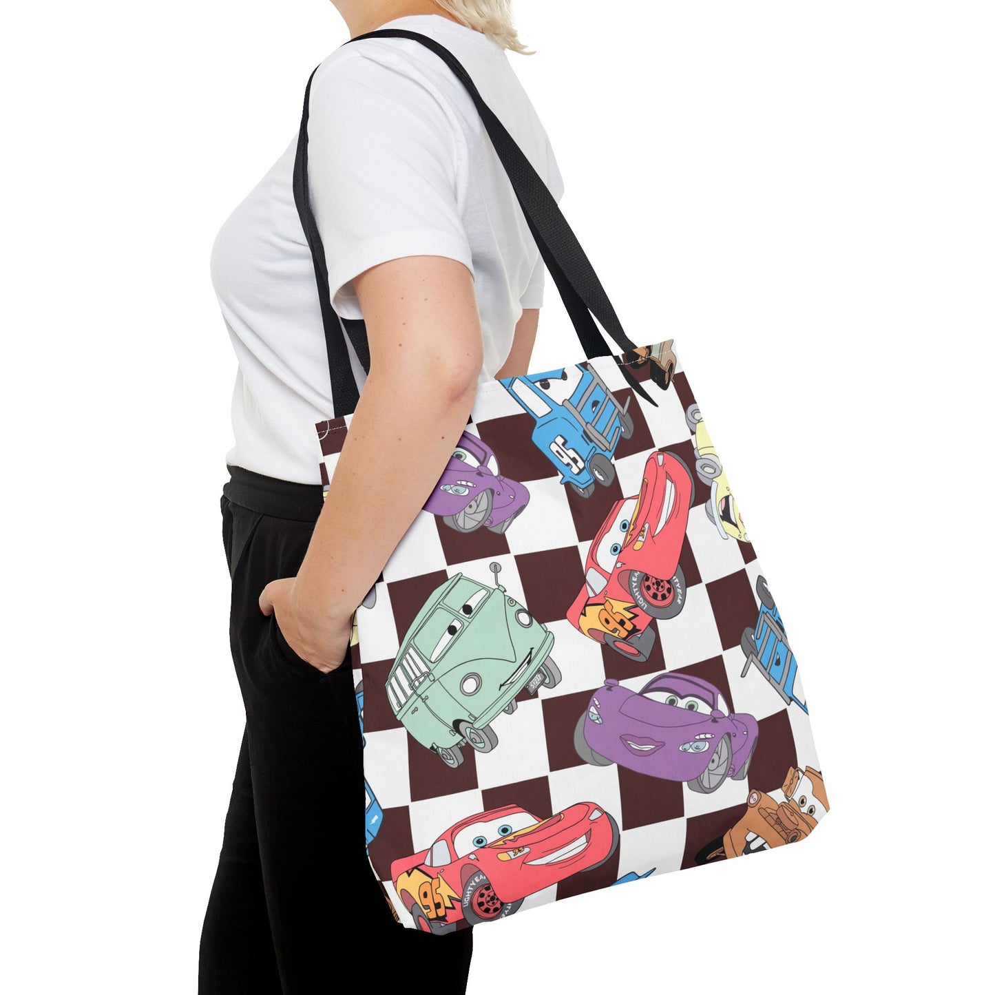 Tote Bag - Checkered Cars