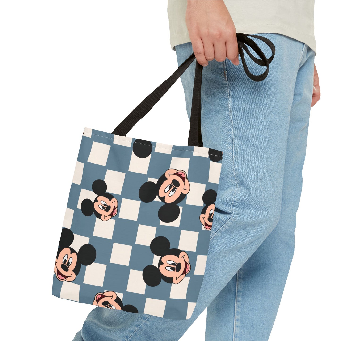 Checkered Mickey Mouse Tote Bag