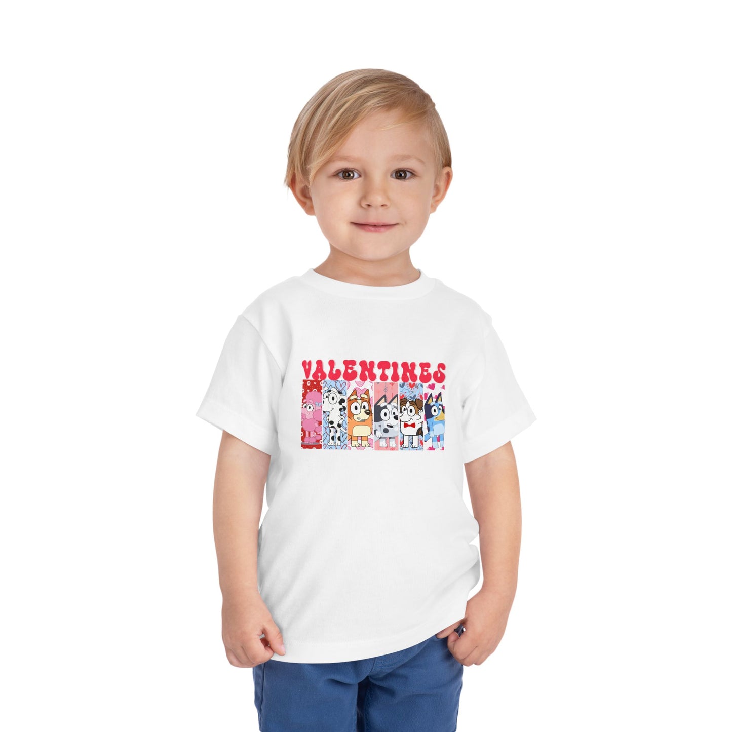 Blue Dog Valentine's Toddler Tee