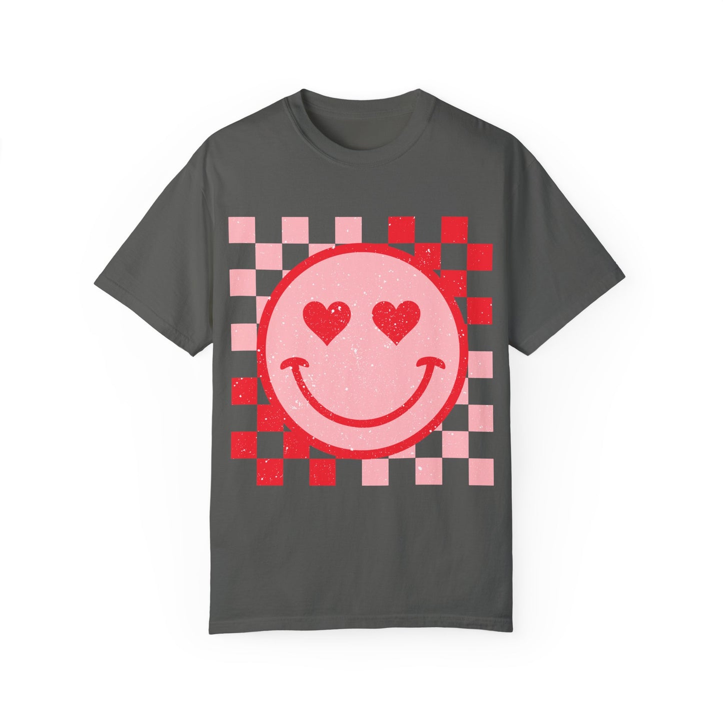 Distressed Valentine's Smiley Face T-shirt