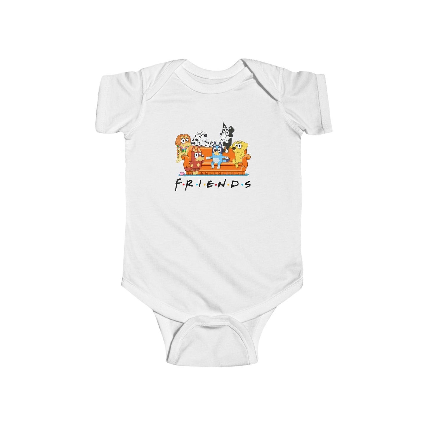 Blue Dog Friends Infant Fine Jersey Bodysuit