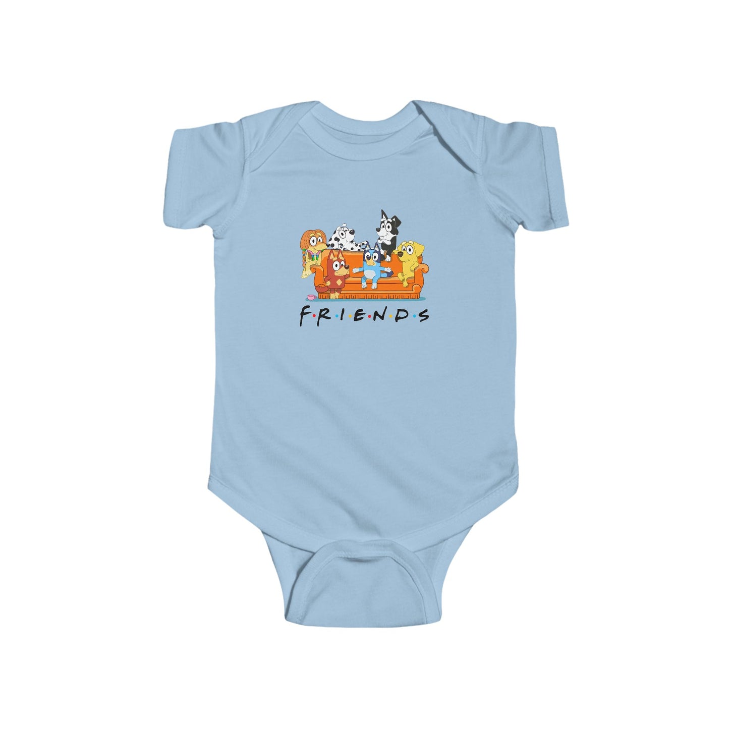 Blue Dog Friends Infant Fine Jersey Bodysuit