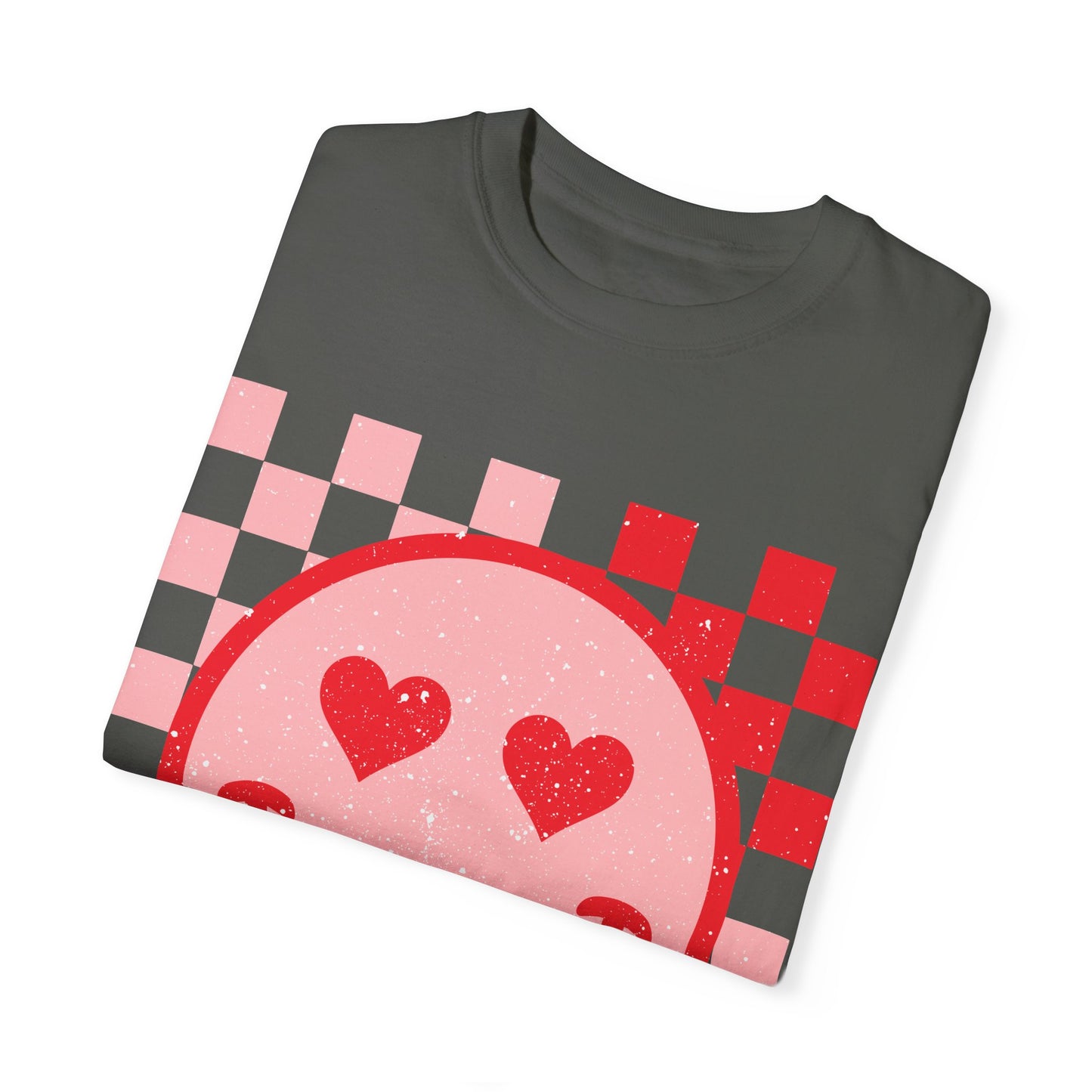 Distressed Valentine's Smiley Face T-shirt