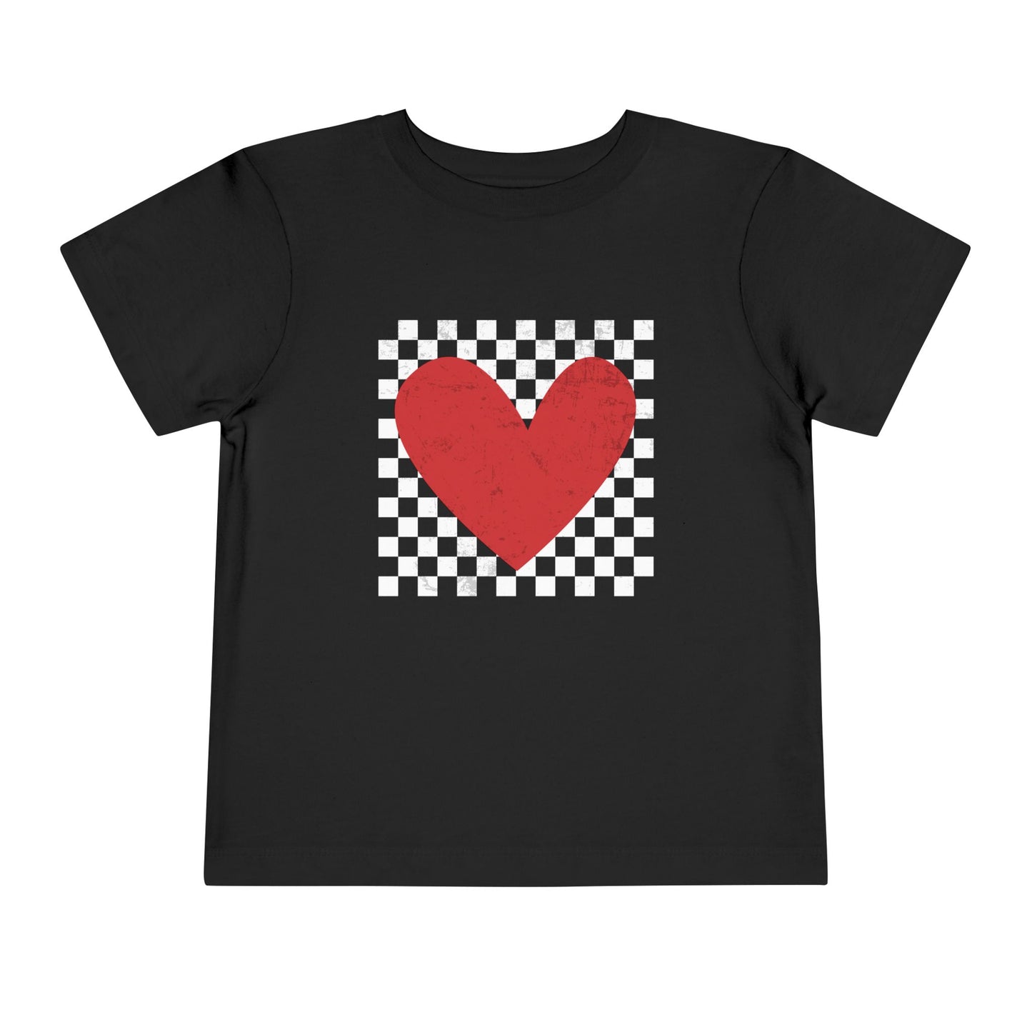 Valentine's Checkered Heart Shirt Toddler Tee