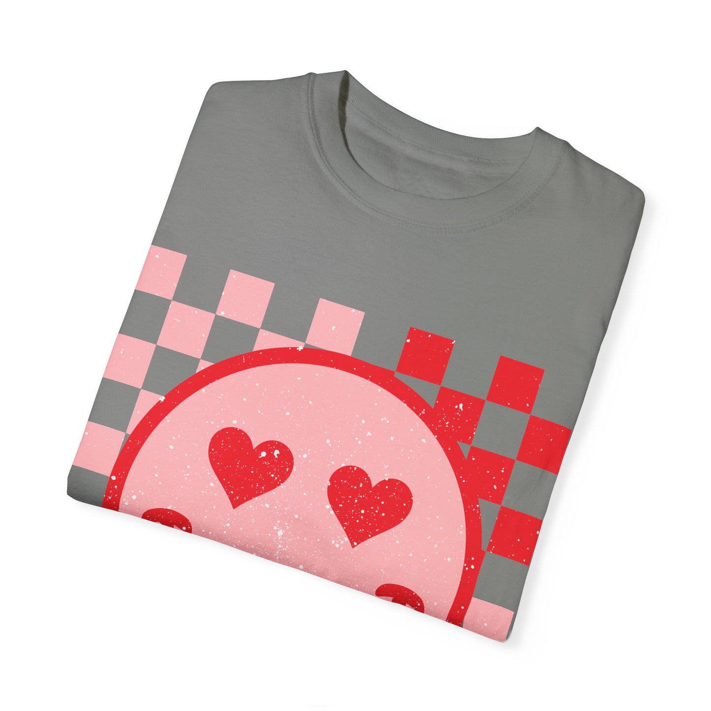 Distressed Valentine's Smiley Face T-shirt