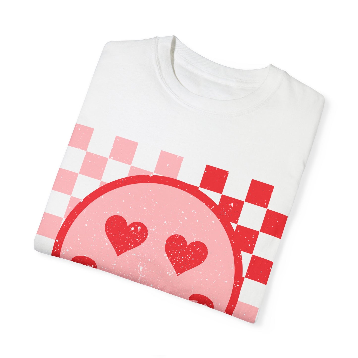 Distressed Valentine's Smiley Face T-shirt